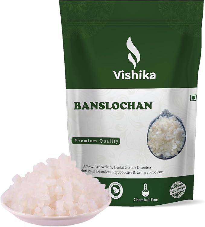 Tabashir Banslochan Spl Tabasheer Tabha Sheer Bambusa | Tabachir | Tabashir | Bamboo Manna | Vanslochan | Bamboo Silica | for Strengthen Bones & Hair Roots - 700g