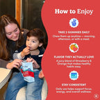 FIRST DAY Toddler Tribiotic Gummies (Ages 2-3) | Kids Probiotic Gummies | 3 in 1 Pre + Pro + Postbiotics for Kids Digestive & Immune Health - Kiwi, 60 Counts (30 Days Supply)