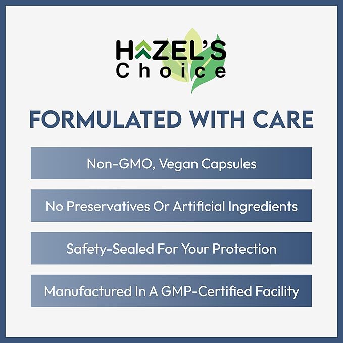 HAZEL'S Choice akkermansia probiotic – 30 Capsule Bottle – Vegan - Non-GMO - No Refrigeration Needed - No Preservatives – probiotico akkermansia – Gut-Friendly Daily Routine