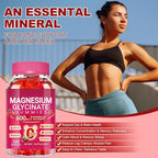 Magnesium Glycinate Gummies 600mg, Chewable Sugar Free Magnesium L-threonate Gummies with Vitamin D, B6, and CoQ10 for Sleep, Relaxation, Brain and Muscle, 60 Days Supply for Men & Women