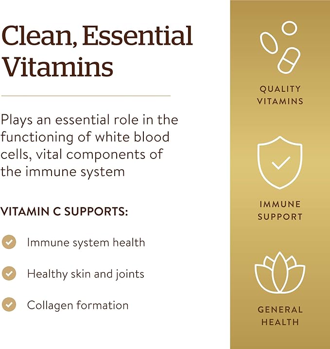 Solgar Vitamin C 500 mg, 250 Vegetable Capsules - Antioxidant & Immune Support - Overall Health - Supports Healthy Skin & Joints - Non-GMO, Vegan, Gluten Free, Kosher - 250 Servings