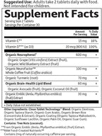 Garden of Life Dr. Formulated Organic Brain Health Memory & Focus for Adults 40+ 60 Tablets
