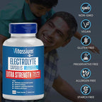 Vitassium Extra Strength Electrolyte Capsules - 750mg of Sodium for The Management of POTS and High Sodium Diets, Unflavored - 200 Salt Pills (Size 00)