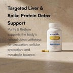 Everlife Spike Protein & Liver Detox Support Supplement - Liposomal Curcumin with NAC, Quercetin, Bromelain & Buffered Vitamin C – Circulation, Antioxidant & Immune Support Blend – 150 Capsules