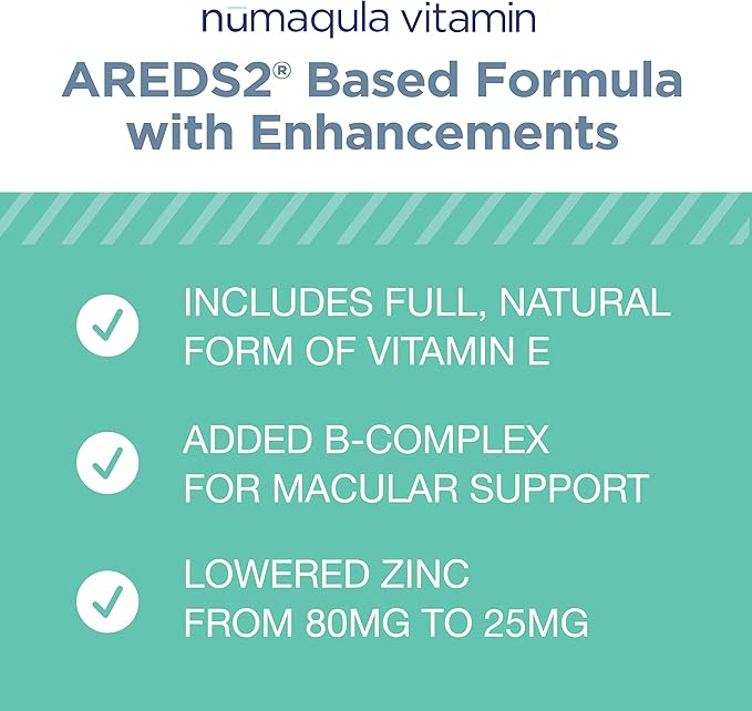 nūmaqula Eye Vitamins - 270 Capsules, 90-Day Supply - AREDS2-Based Eye Vitamins with Lutein, Zeaxanthin, Vitamin B Complex & Vitamin E for Advanced Macular Support