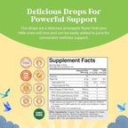 Kids DHA Omega 3 Drops - Fatty Acids Omega 3 6 9 for Brain, Immune Strength & Vision - Nutritional DHA for Kids for Healthy Nervous System & Focus Support - Liquid Supplement with EPA & ALA - 2 Fl Oz