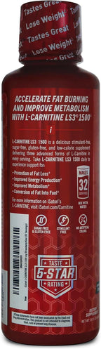 iSatori L-Carnitine LS3 1500, Liquid L-Carnitine with Acetyl L-Carnitine, L-Carnitine L-Tartrate, Stimulant Free Pre Workout, Low Calorie, Sugar, Gluten, Keto-Friendly, Strawberry Kiwi (32 Servings)