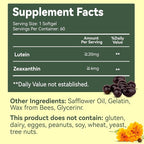 Lutein for Eyes, Lutein 20mg, Lutein and Zeaxanthin Supplements, Eye Supplements, Eyestrain Relief & Support Vision Health, Vegan, 60 Softgels (Pack of 2)