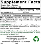 Best Naturals Alpha Lipoic Acid 200 Mg & Magnesium Glycinate 425 mg