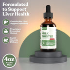 Rejuvica Health Active Milk Thistle 4oz XL Super Size - Advanced Milk Thistle Seed Liquid Extract Drops - May Support The Liver - Vegan Sugar Free Non GMO Tincture 3 Pack