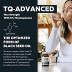 Black Seed Oil Softgels | 5% Thymoquinone - TQ-Advanced® | High Potency - 500 mg per Capsule - 15:1 Concentrate from Nigella Sativa Extract, Raw Form, Vegan Formula, Glass Bottle (60 Softgels)