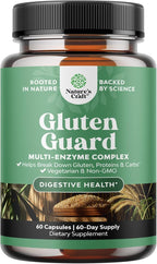 Fast Acting Gluten Digestive Enzymes for Intolerance - Gluten Digestive Enzymes for Women & Men for Debloat with DPP IV Blend Plus Lipase Amylase Bromelain for Gut Health & Digestion Support - 60 Ct