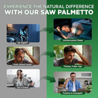 Saw Palmetto Gummies for Men, Organic Saw Palmetto with Pumpkin Seed Oil for Men Overall Health, Enhanced with Pygeum, Nettle, Sugar-Free, Vegan, 60 Chewables