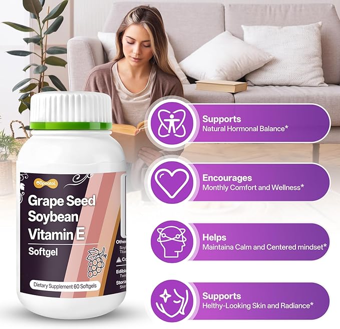 Grape Seed Extract Capsules | High in Antioxidants OPCs & Polyphenols, Immune Defense & Fights Free Radical Damage