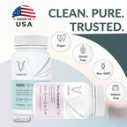 VITRUVIN Longevity Supplement - NMN 500MG + Trans-Resveratrol 500MG with Piperine - Vegan, Non-GMO, Gluten-Free, Gelatin-Free