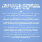 PERFECT PASS Prebiotic PHGG Partially Hydrolyzed Guar Gum 210g Powder - 100% Natural Gluten Free Non GMO - Certified Kosher Vegetarian Sugar Free