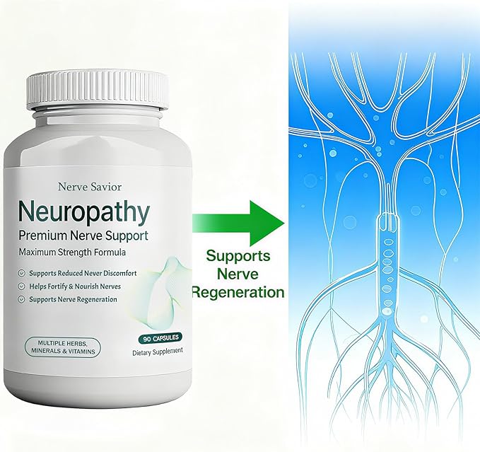 for Neuropathy - 600mg Alpha Lipoic Acid + B Vitamins & Herbal Blend for Nerve Health, Natural Energy – 90 Capsules