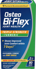Osteo Bi-Flex Triple Strength Glucosamine Supplement with Turmeric Extract, Improve Joint Function, Antioxidant Power, 80 Coated Tablets