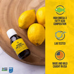 On Target Living Alaskan Cod Liver Oil- Travel Size 3.33 oz. | Naturally Occurring Vitamins A & D | Organic Lemon Flavor | Premium Line Caught Cod Liver Oil