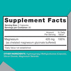 Qunol Magnesium Capsules 420mg, 100% DV, High Absorption Magnesium Supplement, Extra Strength, Bone and Muscle Health Supplement, 180 Count