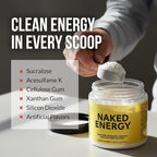 NAKED Energy - Pure Pre Workout Powder for Men and Women, NSF Certified, Vegan, Unflavored, Healthy Pre Workout - No Added Sweeteners, Colors Or Flavors - 50 Servings