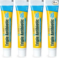 CareAll Triple Antibiotic Ointment + Pain Relief 1.0 oz (4 Pack), Dual Action First Aid for Minor Scrapes, Cuts, and Burns to Help Prevent Infection While Providing Maximum Strength Pain Relief.