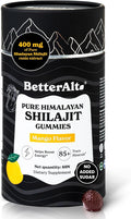 Better Alt Pure Himalayan Shilajit Gummies with Shilajit |High Potency Gold Grade| 60 Gummies for Energy Boost & Immune Support, 75 Percent + Fulvic Acid| Travel Friendly Mango Flavor