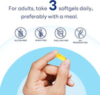 Vitamin World Triple Omega 3-6-9 3600mg with Fish, Flaxseed & Borage Seed Oils, Omega-3 Fatty Acids with EPA & DHA, Supports Heart, Brain & Immune Health, Gluten Free, 240 Softgels