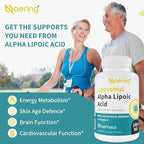 Liposomal Alpha Lipoic Acid 1400mg Softgels, ALA Supplement with L-Carnitine 1000mg, Ubiquinol (Active CoQ10) 100mg and Vitamin E 10mg for Antioxidants, Nerve & Energy, 120 Softgels