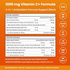 NutraChamps (2 Pack) Vitamin C 1000mg with Elderberry, Citrus Bioflavonoids & Rose Hips - 120 Capsules Vegan, Non-GMO Antioxidant Supplement for Immune Health & Collagen Production 500mg Powder Pills