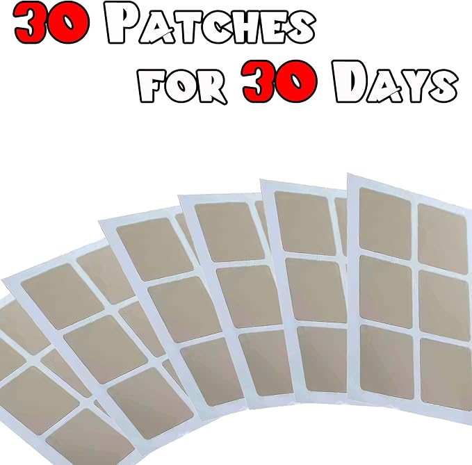 Energy Patches (30 Pack) | Plant-Based, Water-Resistant | Natural Ingredients for Focus, Mood & Energy | Vitamin B1, B7, B2, B9, B3, B12, B5, B6 | Daily Wellness for Men & Women