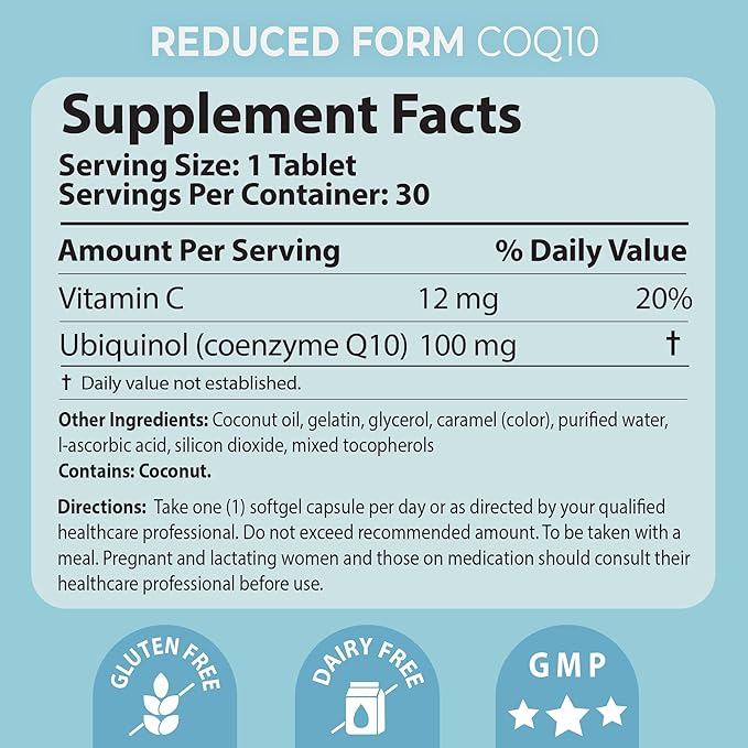 Pharma Nord Bio-Ubiquinol QH 100 mg – Antioxidant for Energy, Heart & Fertility Support, Non-GMO, Gluten-Free, 90 Softgels