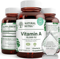 Natural Nutra Vitamin A 10,000 IU Softgels – High Potency Eye and Skin Vitamins – Gluten-Free Vitamin A Supplement for Sight & Skin Health – Fish Liver Oil for Men and Women, Gluten Free, 250 Softgels