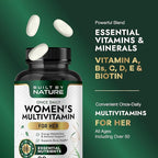 Built by Nature Multivitamin for Women – Daily Womens Multivitamin Supplement with Essential Vitamins & Minerals – Energy, Immunity & Beauty Support – 90 Tablets