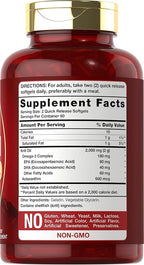 Carlyle Antarctic Krill Oil 2000mg | 120 Softgels | Omega-3 EPA, DHA, with Astaxanthin Supplement Sourced from Red Krill | Maximum Strength | Laboratory Tested