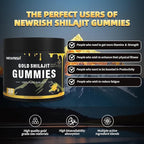 Shilajit Gummies Manuka Honey Lemon Flavor Himalayan shilajit No Added Sugar Ashwagandha, Gokshura| Fulvic Acid & 85+ Trace Minerals for Men, Women I Non-GMO 100% Natural & Organic I 30 Gummy
