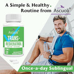 Sublingual Trans-Resveratrol Purity 99%, 3-in-1 Advanced Formula Resveratrol Supplement for Boost NAD+, Immune & Energy Support, Anti-Aging, Skin & Overall Health, 120 Lozenge (120-Day Supply)