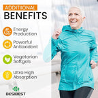 1000mg Liposomal CoQ10 Ubiquinol, 60 Vegan Softgels, High Absorption Ubiquinol CoQ10 Supplement, Active Antioxidant Form of Coenzyme Q10 for Heart Function & Energy Production