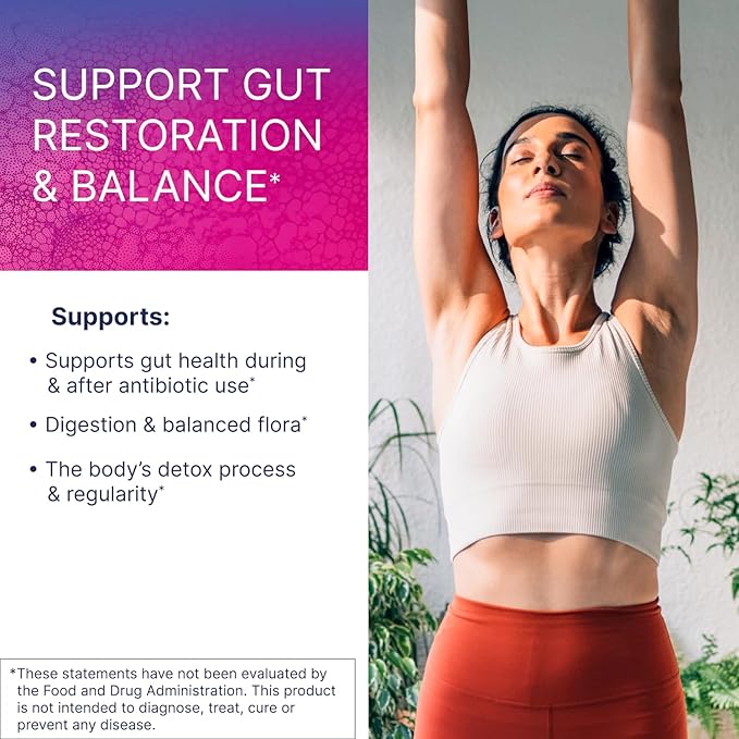 Microbiome Labs RestorFlora - Men's & Women's Probiotics for Digestive Health & Gut Reset - Spore Based Saccharomyces Boulardii Probiotics to Help Restore Microbial Balance (21 Capsules)