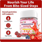 Ashwagandha Gummies for Stress Relief & Clam with Magnesium + Vitamin D – 90 Count Sugar-Free, Vegan Ashwa Supplements