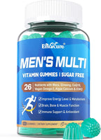 Mens Multivitamins Gummies, Vegan Omega 3, CoQ10, Zinc, Vitamin A C D3 K2 E B Complex, Calcium, Magnesium, Lycopene - Liposomal Methylated Vitamins - Energy, Immune, Bone, Brain, Sugar Free, 60 Count