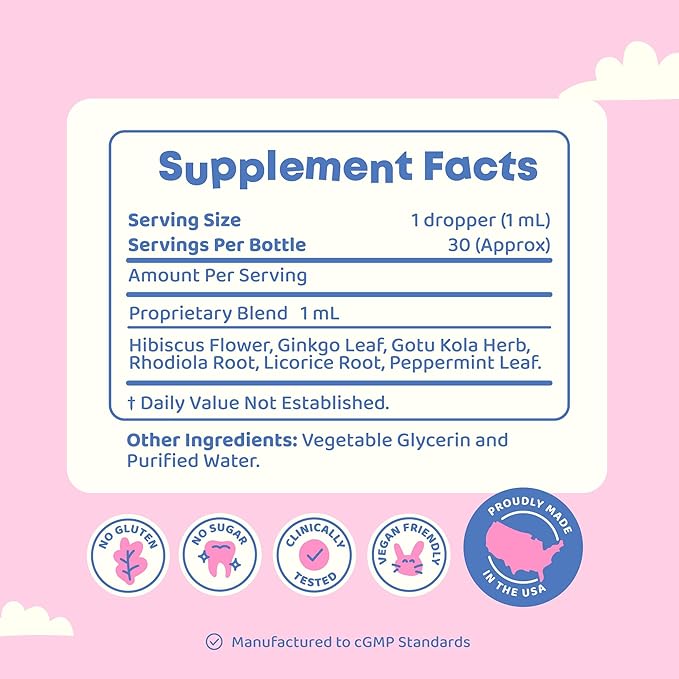 JoySpring Genius Drops - Organic Focus Drops for Kids | Clinically Proven Focus Supplement Helps Kids Perform Better in School | Liquid Herbal Supplement with Ginkgo Biloba | 120 Servings