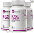 NERVE RENEW Advanced Nerve Support Supplement - 300mg Stabilized R-Alpha Lipoic Acid, Vitamin B Complex, Benfotiamine, Herbs for Fast-Acting Support - 3 Pack