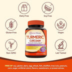 Doctor's Recipes Turmeric Curcumin with Black Pepper Extract, High Absorption Ultra Potency Turmeric Supplement with 95% Curcuminoids, Comfort and Immune Support, Vegan, Non-GMO, 60 Caps