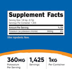 Nutricost Potassium Chloride Powder 1kg - Gluten Free, Non-GMO