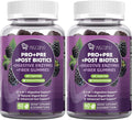 Migcopat Pre Post Probiotics Gummies, Probiotic Prebiotic Postbiotic Digestive Enzymes with Fiber, 120 Billion CFU Probiotics for Gut Health, Sugar Free, Vegan, BlackBerry Flavor, 120 Cts