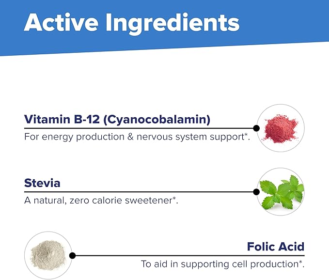 Superior Source No Shot Vitamin B-12 Cyanocobalamin 1000 mcg & Folic Acid 400 mcg - Offers Energy, Heart, Brain, & Stress Support - 60 Sublingual Dissolving Tablets