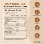 Organic Chocolate 4000mg Grass Fed Bovine Colostrum Powder + Probiotics Colostrum Supplement for Kids & Adults with Immunoglobulins (220.98 Grams)