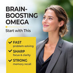 LABO Nutrition OmaxPure DHA Omega 3 Fish Oil | IFOS Certified High Strength rTG Omega 3 Fatty Acids Supplement with DHA & EPA - for Brain, Eye Prenatal Support | 120 Mini Softgels, 60 Servings