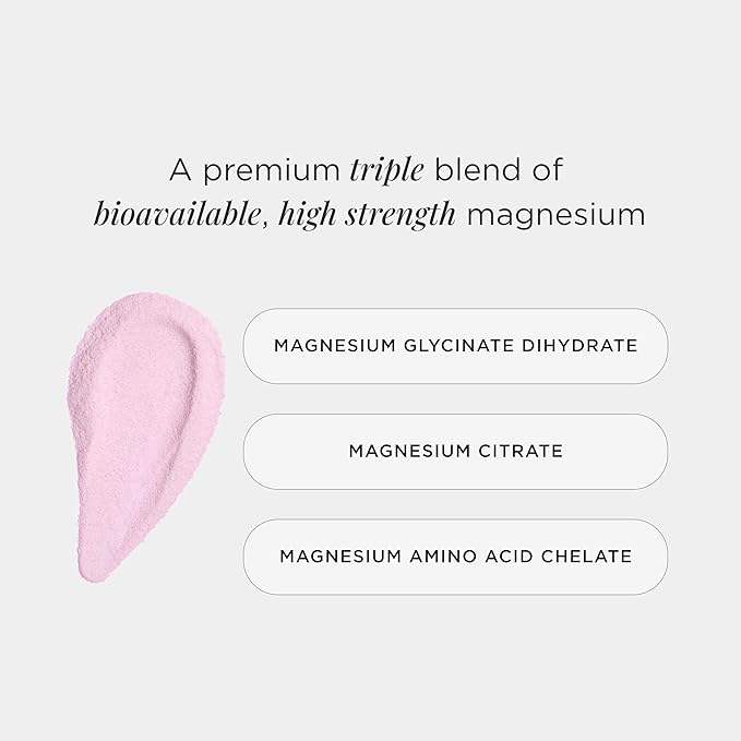 JSHealth Magnesium Powder for Sleep. 400mg Triple-Form Glycinate, Citrate, Amino Acid Chelate. Raspberry Lemonade. By Nutritionist Jessica Sepel (30 Servings) - Raspberry Lemonade